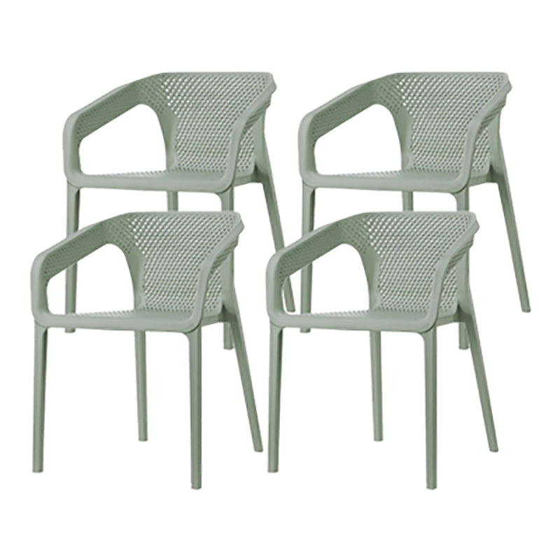 Nordic Chairs Dining Arm Chair for Kitchen with Plastic Legs Gray-Green 4 Piece Set Clearhalo 'Dining Chairs' 'Dining Tables & Seating' 'dining_chair' 'furn' 'furn_dining_chair' 'Furniture' 'furniture_dining_chair' 'Kitchen & Dining Furniture' 4928462