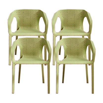 Nordic Chairs Dining Arm Chair for Kitchen with Plastic Legs Light Green 4 Piece Set Clearhalo 'Dining Chairs' 'Dining Tables & Seating' 'dining_chair' 'furn' 'furn_dining_chair' 'Furniture' 'furniture_dining_chair' 'Kitchen & Dining Furniture' 4928464