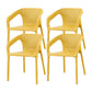 Nordic Chairs Dining Arm Chair for Kitchen with Plastic Legs Ginger 4 Piece Set Clearhalo 'Dining Chairs' 'Dining Tables & Seating' 'dining_chair' 'furn' 'furn_dining_chair' 'Furniture' 'furniture_dining_chair' 'Kitchen & Dining Furniture' 4928470