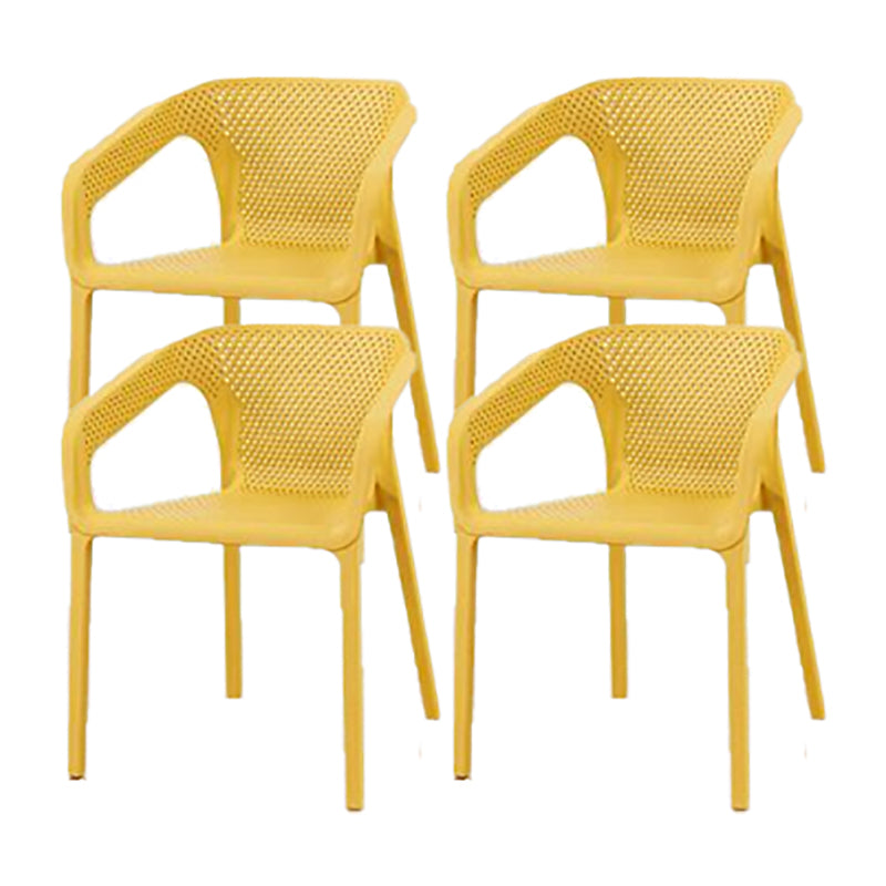Nordic Chairs Dining Arm Chair for Kitchen with Plastic Legs Ginger 4 Piece Set Clearhalo 'Dining Chairs' 'Dining Tables & Seating' 'dining_chair' 'furn' 'furn_dining_chair' 'Furniture' 'furniture_dining_chair' 'Kitchen & Dining Furniture' 4928470