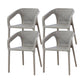 Nordic Chairs Dining Arm Chair for Kitchen with Plastic Legs Grey 4 Piece Set Clearhalo 'Dining Chairs' 'Dining Tables & Seating' 'dining_chair' 'furn' 'furn_dining_chair' 'Furniture' 'furniture_dining_chair' 'Kitchen & Dining Furniture' 4928475