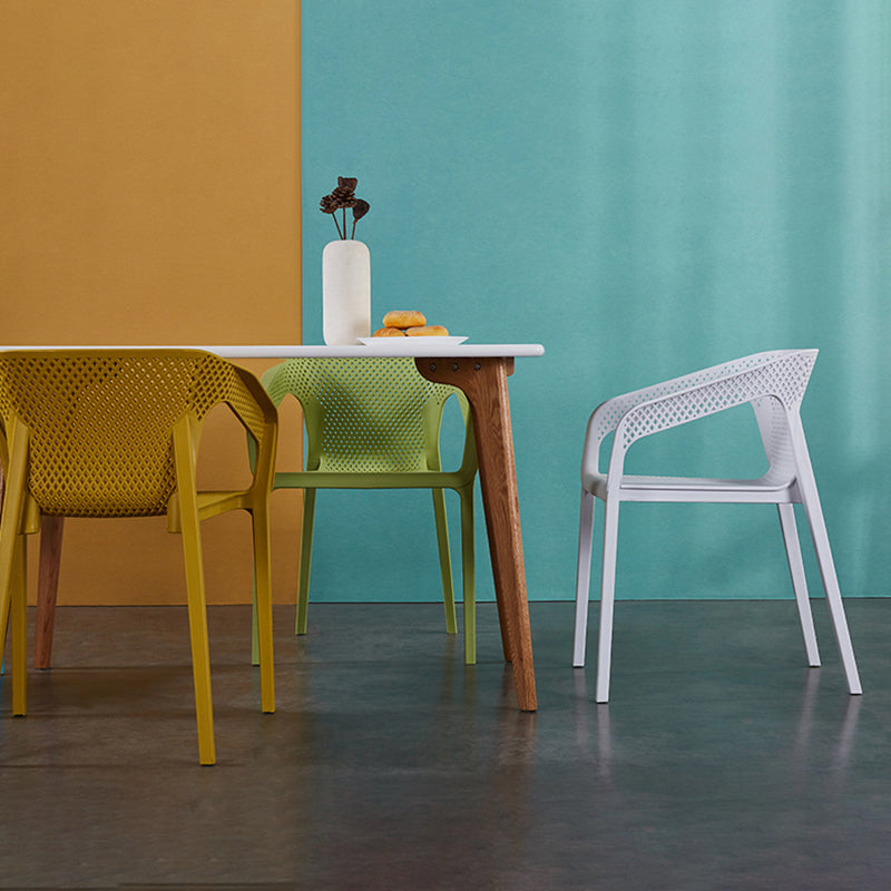 Nordic Chairs Dining Arm Chair for Kitchen with Plastic Legs Clearhalo 'Dining Chairs' 'Dining Tables & Seating' 'dining_chair' 'furn' 'furn_dining_chair' 'Furniture' 'furniture_dining_chair' 'Kitchen & Dining Furniture' 4928484