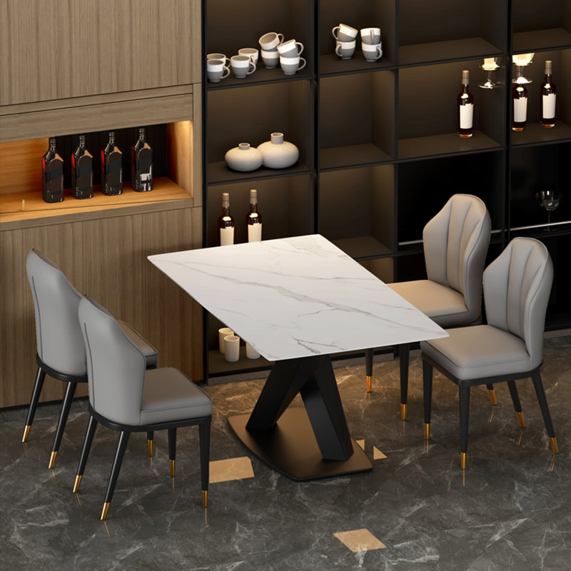 Nordic Chairs Dining Armless Chair for Kitchen with Metal Legs Clearhalo 'Dining Chairs' 'Dining Tables & Seating' 'dining_chair' 'furn' 'furn_dining_chair' 'Furniture' 'furniture_dining_chair' 'Kitchen & Dining Furniture' 4928492