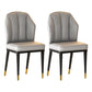 Nordic Chairs Dining Armless Chair for Kitchen with Metal Legs Light Gray 2 Piece Set Brass Gold Clearhalo 'Dining Chairs' 'Dining Tables & Seating' 'dining_chair' 'furn' 'furn_dining_chair' 'Furniture' 'furniture_dining_chair' 'Kitchen & Dining Furniture' 4928520