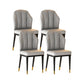 Nordic Chairs Dining Armless Chair for Kitchen with Metal Legs Light Gray 4 Piece Set Brass Gold Clearhalo 'Dining Chairs' 'Dining Tables & Seating' 'dining_chair' 'furn' 'furn_dining_chair' 'Furniture' 'furniture_dining_chair' 'Kitchen & Dining Furniture' 4928521
