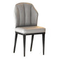 Nordic Chairs Dining Armless Chair for Kitchen with Metal Legs Light Gray 1 Piece Black Clearhalo 'Dining Chairs' 'Dining Tables & Seating' 'dining_chair' 'furn' 'furn_dining_chair' 'Furniture' 'furniture_dining_chair' 'Kitchen & Dining Furniture' 4928522