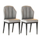 Nordic Chairs Dining Armless Chair for Kitchen with Metal Legs Light Gray 2 Piece Set Black Clearhalo 'Dining Chairs' 'Dining Tables & Seating' 'dining_chair' 'furn' 'furn_dining_chair' 'Furniture' 'furniture_dining_chair' 'Kitchen & Dining Furniture' 4928523