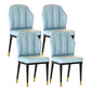 Nordic Chairs Dining Armless Chair for Kitchen with Metal Legs Light Blue 4 Piece Set Brass Gold Clearhalo 'Dining Chairs' 'Dining Tables & Seating' 'dining_chair' 'furn' 'furn_dining_chair' 'Furniture' 'furniture_dining_chair' 'Kitchen & Dining Furniture' 4928527