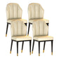 Nordic Chairs Dining Armless Chair for Kitchen with Metal Legs Off-White 4 Piece Set Brass Gold Clearhalo 'Dining Chairs' 'Dining Tables & Seating' 'dining_chair' 'furn' 'furn_dining_chair' 'Furniture' 'furniture_dining_chair' 'Kitchen & Dining Furniture' 4928533