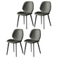 Contemporary Armless Solid Back Chair for Home Leather Dining Side Chairs Dark Gray 4 Piece Set Clearhalo 'Dining Chairs' 'Dining Tables & Seating' 'dining_chair' 'furn' 'furn_dining_chair' 'Furniture' 'furniture_dining_chair' 'Kitchen & Dining Furniture' 4928556