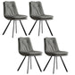 Contemporary Style Faux Leather Dining Chairs Armless Solid Back Chair Grey 4 Piece Set Clearhalo 'Dining Chairs' 'Dining Tables & Seating' 'dining_chair' 'furn' 'furn_dining_chair' 'Furniture' 'furniture_dining_chair' 'Kitchen & Dining Furniture' 4928577