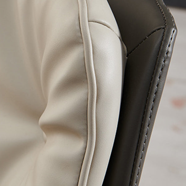 Contemporary Style Faux Leather Dining Chairs Armless Solid Back Chair Clearhalo 'Dining Chairs' 'Dining Tables & Seating' 'dining_chair' 'furn' 'furn_dining_chair' 'Furniture' 'furniture_dining_chair' 'Kitchen & Dining Furniture' 4928578