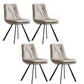 Contemporary Style Faux Leather Dining Chairs Armless Solid Back Chair Beige 4 Piece Set Clearhalo 'Dining Chairs' 'Dining Tables & Seating' 'dining_chair' 'furn' 'furn_dining_chair' 'Furniture' 'furniture_dining_chair' 'Kitchen & Dining Furniture' 4928579