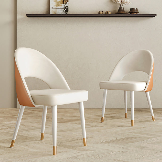 Scandinavian Armless Open Back Chairs for Home Upholstered Side Chair Clearhalo 'Dining Chairs' 'Dining Tables & Seating' 'dining_chair' 'furn' 'furn_dining_chair' 'Furniture' 'furniture_dining_chair' 'Kitchen & Dining Furniture' 4928586