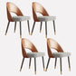 Scandinavian Armless Open Back Chairs for Home Upholstered Side Chair Orange Houndstooth 4 Piece Set Clearhalo 'Dining Chairs' 'Dining Tables & Seating' 'dining_chair' 'furn' 'furn_dining_chair' 'Furniture' 'furniture_dining_chair' 'Kitchen & Dining Furniture' 4928587