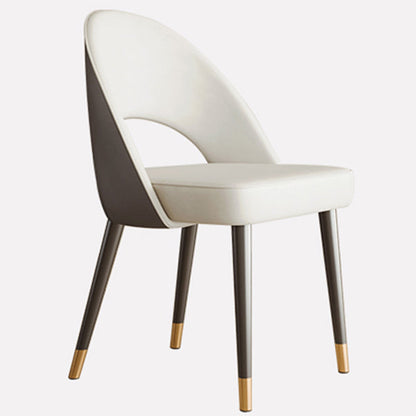 Scandinavian Armless Open Back Chairs for Home Upholstered Side Chair White-Gray 1 Piece Clearhalo 'Dining Chairs' 'Dining Tables & Seating' 'dining_chair' 'furn' 'furn_dining_chair' 'Furniture' 'furniture_dining_chair' 'Kitchen & Dining Furniture' 4928588