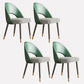 Scandinavian Armless Open Back Chairs for Home Upholstered Side Chair Green 4 Piece Set Clearhalo 'Dining Chairs' 'Dining Tables & Seating' 'dining_chair' 'furn' 'furn_dining_chair' 'Furniture' 'furniture_dining_chair' 'Kitchen & Dining Furniture' 4928602