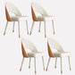 Scandinavian Armless Open Back Chairs for Home Upholstered Side Chair White-Saffron 4 Piece Set Clearhalo 'Dining Chairs' 'Dining Tables & Seating' 'dining_chair' 'furn' 'furn_dining_chair' 'Furniture' 'furniture_dining_chair' 'Kitchen & Dining Furniture' 4928606