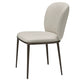 Contemporary Design Faux Leather Dining Chairs Solid Back Armless Dining Chair Off-White 1 Piece Clearhalo 'Dining Chairs' 'Dining Tables & Seating' 'dining_chair' 'furn' 'furn_dining_chair' 'Furniture' 'furniture_dining_chair' 'Kitchen & Dining Furniture' 4928615