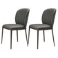 Contemporary Design Faux Leather Dining Chairs Solid Back Armless Dining Chair Grey 2 Piece Set Clearhalo 'Dining Chairs' 'Dining Tables & Seating' 'dining_chair' 'furn' 'furn_dining_chair' 'Furniture' 'furniture_dining_chair' 'Kitchen & Dining Furniture' 4928617