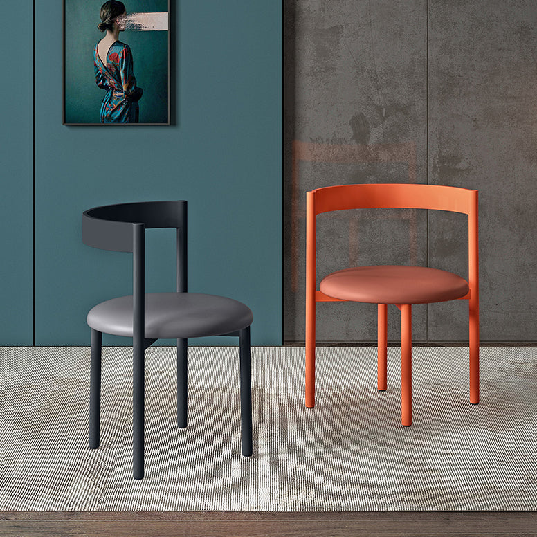 Contemporary Design Armless Open Back Chairs Faux Leather Side Chair Clearhalo 'Dining Chairs' 'Dining Tables & Seating' 'dining_chair' 'furn' 'furn_dining_chair' 'Furniture' 'furniture_dining_chair' 'Kitchen & Dining Furniture' 4928628