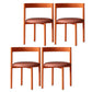Contemporary Design Armless Open Back Chairs Faux Leather Side Chair Orange 4 Piece Set Clearhalo 'Dining Chairs' 'Dining Tables & Seating' 'dining_chair' 'furn' 'furn_dining_chair' 'Furniture' 'furniture_dining_chair' 'Kitchen & Dining Furniture' 4928629