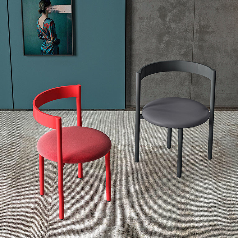 Contemporary Design Armless Open Back Chairs Faux Leather Side Chair Clearhalo 'Dining Chairs' 'Dining Tables & Seating' 'dining_chair' 'furn' 'furn_dining_chair' 'Furniture' 'furniture_dining_chair' 'Kitchen & Dining Furniture' 4928631