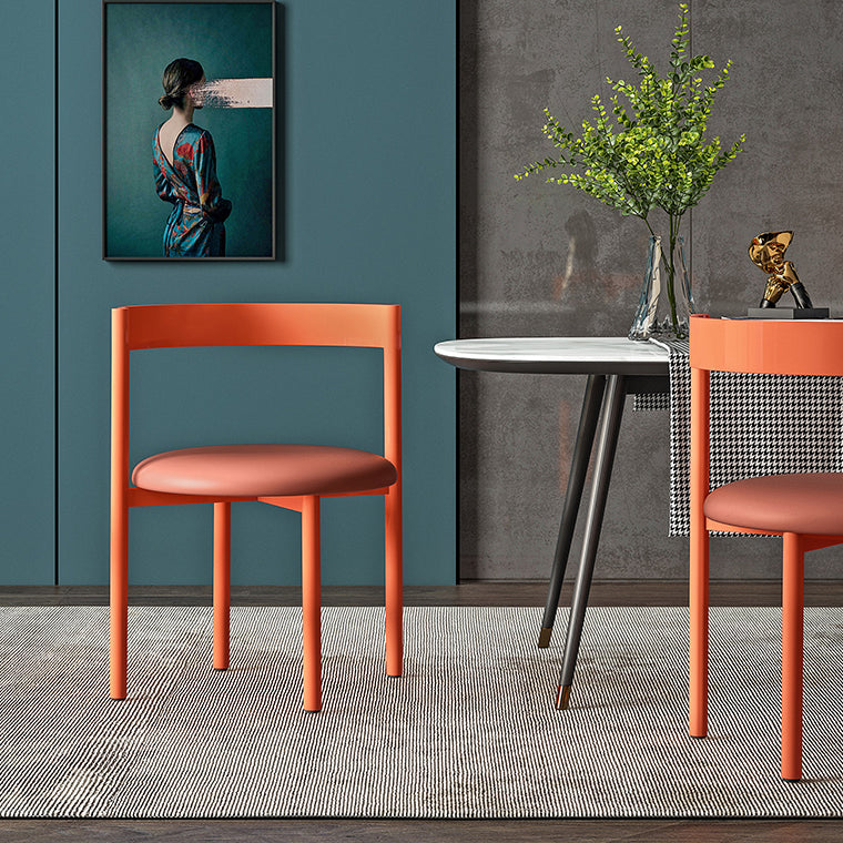 Contemporary Design Armless Open Back Chairs Faux Leather Side Chair Clearhalo 'Dining Chairs' 'Dining Tables & Seating' 'dining_chair' 'furn' 'furn_dining_chair' 'Furniture' 'furniture_dining_chair' 'Kitchen & Dining Furniture' 4928632