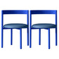 Contemporary Design Armless Open Back Chairs Faux Leather Side Chair Blue 2 Piece Set Clearhalo 'Dining Chairs' 'Dining Tables & Seating' 'dining_chair' 'furn' 'furn_dining_chair' 'Furniture' 'furniture_dining_chair' 'Kitchen & Dining Furniture' 4928640