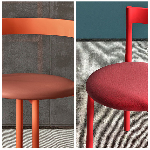 Contemporary Design Armless Open Back Chairs Faux Leather Side Chair Clearhalo 'Dining Chairs' 'Dining Tables & Seating' 'dining_chair' 'furn' 'furn_dining_chair' 'Furniture' 'furniture_dining_chair' 'Kitchen & Dining Furniture' 4928641