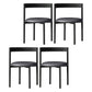 Contemporary Design Armless Open Back Chairs Faux Leather Side Chair Black 4 Piece Set Clearhalo 'Dining Chairs' 'Dining Tables & Seating' 'dining_chair' 'furn' 'furn_dining_chair' 'Furniture' 'furniture_dining_chair' 'Kitchen & Dining Furniture' 4928644
