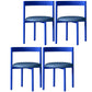 Contemporary Design Armless Open Back Chairs Faux Leather Side Chair Blue 4 Piece Set Clearhalo 'Dining Chairs' 'Dining Tables & Seating' 'dining_chair' 'furn' 'furn_dining_chair' 'Furniture' 'furniture_dining_chair' 'Kitchen & Dining Furniture' 4928646