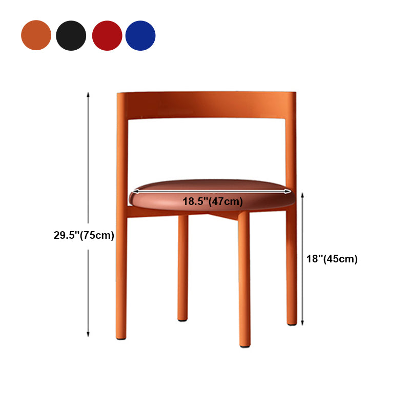 Contemporary Design Armless Open Back Chairs Faux Leather Side Chair Clearhalo 'Dining Chairs' 'Dining Tables & Seating' 'dining_chair' 'furn' 'furn_dining_chair' 'Furniture' 'furniture_dining_chair' 'Kitchen & Dining Furniture' 4928647