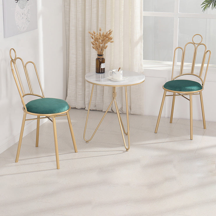 Scandinavian Style Upholstered Armless Dining Chairs Open Back Dining Side Chairs Clearhalo 'Dining Chairs' 'Dining Tables & Seating' 'dining_chair' 'furn' 'furn_dining_chair' 'Furniture' 'furniture_dining_chair' 'Kitchen & Dining Furniture' 4928650