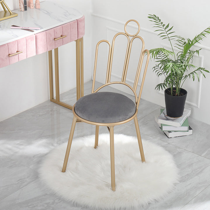 Scandinavian Style Upholstered Armless Dining Chairs Open Back Dining Side Chairs Clearhalo 'Dining Chairs' 'Dining Tables & Seating' 'dining_chair' 'furn' 'furn_dining_chair' 'Furniture' 'furniture_dining_chair' 'Kitchen & Dining Furniture' 4928653