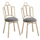 Scandinavian Style Upholstered Armless Dining Chairs Open Back Dining Side Chairs Grey 2 Piece Set Clearhalo 'Dining Chairs' 'Dining Tables & Seating' 'dining_chair' 'furn' 'furn_dining_chair' 'Furniture' 'furniture_dining_chair' 'Kitchen & Dining Furniture' 4928661