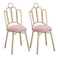 Scandinavian Style Upholstered Armless Dining Chairs Open Back Dining Side Chairs Pink 2 Piece Set Clearhalo 'Dining Chairs' 'Dining Tables & Seating' 'dining_chair' 'furn' 'furn_dining_chair' 'Furniture' 'furniture_dining_chair' 'Kitchen & Dining Furniture' 4928665