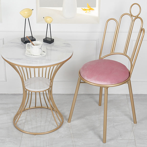 Scandinavian Style Upholstered Armless Dining Chairs Open Back Dining Side Chairs Clearhalo 'Dining Chairs' 'Dining Tables & Seating' 'dining_chair' 'furn' 'furn_dining_chair' 'Furniture' 'furniture_dining_chair' 'Kitchen & Dining Furniture' 4928666