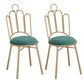 Scandinavian Style Upholstered Armless Dining Chairs Open Back Dining Side Chairs Green 2 Piece Set Clearhalo 'Dining Chairs' 'Dining Tables & Seating' 'dining_chair' 'furn' 'furn_dining_chair' 'Furniture' 'furniture_dining_chair' 'Kitchen & Dining Furniture' 4928667