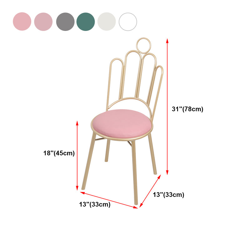 Scandinavian Style Upholstered Armless Dining Chairs Open Back Dining Side Chairs Clearhalo 'Dining Chairs' 'Dining Tables & Seating' 'dining_chair' 'furn' 'furn_dining_chair' 'Furniture' 'furniture_dining_chair' 'Kitchen & Dining Furniture' 4928676