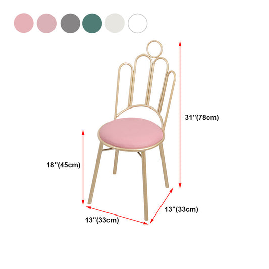Scandinavian Style Upholstered Armless Dining Chairs Open Back Dining Side Chairs Clearhalo 'Dining Chairs' 'Dining Tables & Seating' 'dining_chair' 'furn' 'furn_dining_chair' 'Furniture' 'furniture_dining_chair' 'Kitchen & Dining Furniture' 4928676