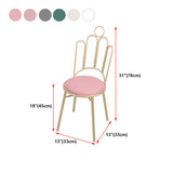 Scandinavian Style Upholstered Armless Dining Chairs Open Back Dining Side Chairs Clearhalo 'Dining Chairs' 'Dining Tables & Seating' 'dining_chair' 'furn' 'furn_dining_chair' 'Furniture' 'furniture_dining_chair' 'Kitchen & Dining Furniture' 4928676