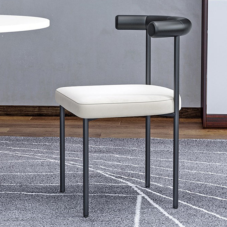 Contemporary Upholstered Armless Dining Chairs Open Back Side Chairs Clearhalo 'Dining Chairs' 'Dining Tables & Seating' 'dining_chair' 'furn' 'furn_dining_chair' 'Furniture' 'furniture_dining_chair' 'Kitchen & Dining Furniture' 4928681