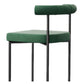 Contemporary Upholstered Armless Dining Chairs Open Back Side Chairs Blackish Green 1 Piece Clearhalo 'Dining Chairs' 'Dining Tables & Seating' 'dining_chair' 'furn' 'furn_dining_chair' 'Furniture' 'furniture_dining_chair' 'Kitchen & Dining Furniture' 4928683