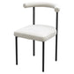 Contemporary Upholstered Armless Dining Chairs Open Back Side Chairs White 1 Piece Clearhalo 'Dining Chairs' 'Dining Tables & Seating' 'dining_chair' 'furn' 'furn_dining_chair' 'Furniture' 'furniture_dining_chair' 'Kitchen & Dining Furniture' 4928685