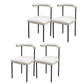 Contemporary Upholstered Armless Dining Chairs Open Back Side Chairs White 4 Piece Set Clearhalo 'Dining Chairs' 'Dining Tables & Seating' 'dining_chair' 'furn' 'furn_dining_chair' 'Furniture' 'furniture_dining_chair' 'Kitchen & Dining Furniture' 4928691