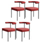 Contemporary Upholstered Armless Dining Chairs Open Back Side Chairs Red 4 Piece Set Clearhalo 'Dining Chairs' 'Dining Tables & Seating' 'dining_chair' 'furn' 'furn_dining_chair' 'Furniture' 'furniture_dining_chair' 'Kitchen & Dining Furniture' 4928692