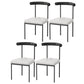 Contemporary Upholstered Armless Dining Chairs Open Back Side Chairs Black White 4 Piece Set Clearhalo 'Dining Chairs' 'Dining Tables & Seating' 'dining_chair' 'furn' 'furn_dining_chair' 'Furniture' 'furniture_dining_chair' 'Kitchen & Dining Furniture' 4928693