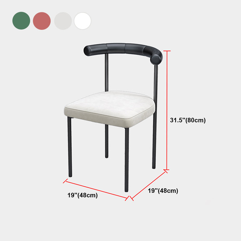 Contemporary Upholstered Armless Dining Chairs Open Back Side Chairs Clearhalo 'Dining Chairs' 'Dining Tables & Seating' 'dining_chair' 'furn' 'furn_dining_chair' 'Furniture' 'furniture_dining_chair' 'Kitchen & Dining Furniture' 4928694