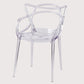Scandinavian Plastic Dining Arm Chairs Open Back Side Chair for Kitchen Clear 1 Piece Clearhalo 'Dining Chairs' 'Dining Tables & Seating' 'dining_chair' 'furn' 'furn_dining_chair' 'Furniture' 'furniture_dining_chair' 'Kitchen & Dining Furniture' 4928697